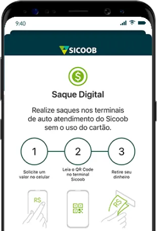App Sicoob - Faça saques sem cartão